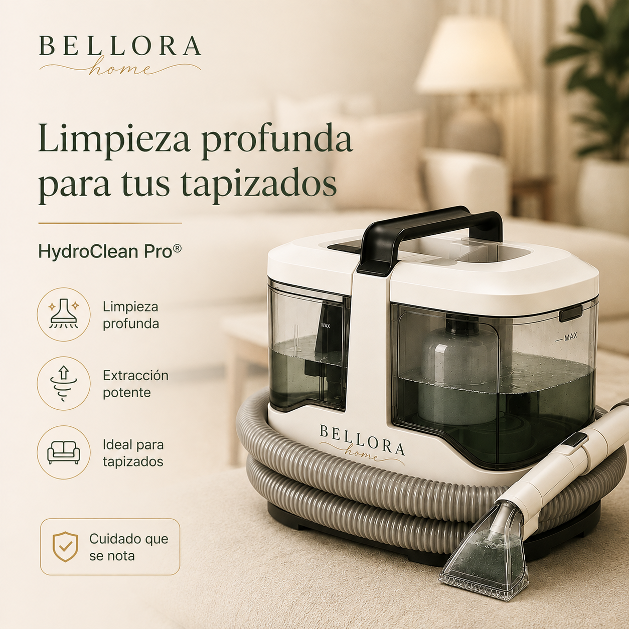HydroClean Pro® - Aspiradora Limpia Tapizados Pro