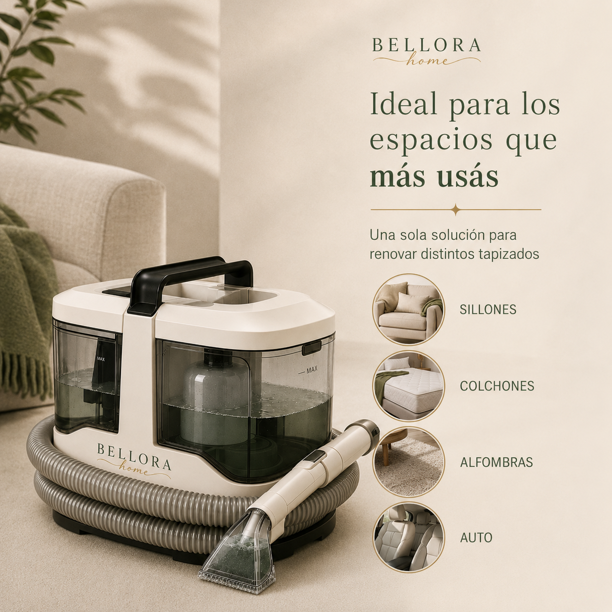 HydroClean Pro® - Aspiradora Limpia Tapizados Pro