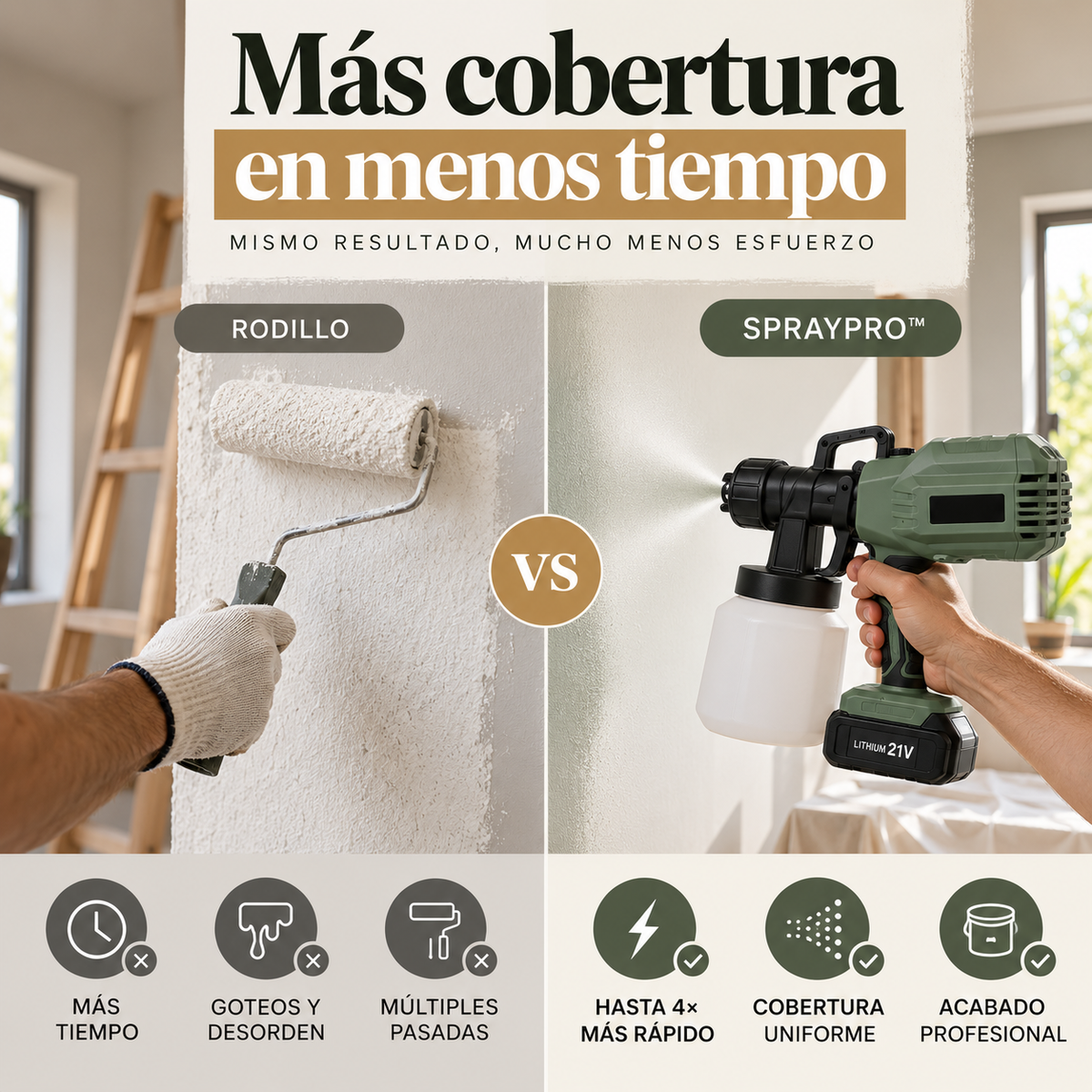SprayPro™ |  Pistola Pulverizadora Inalámbrica