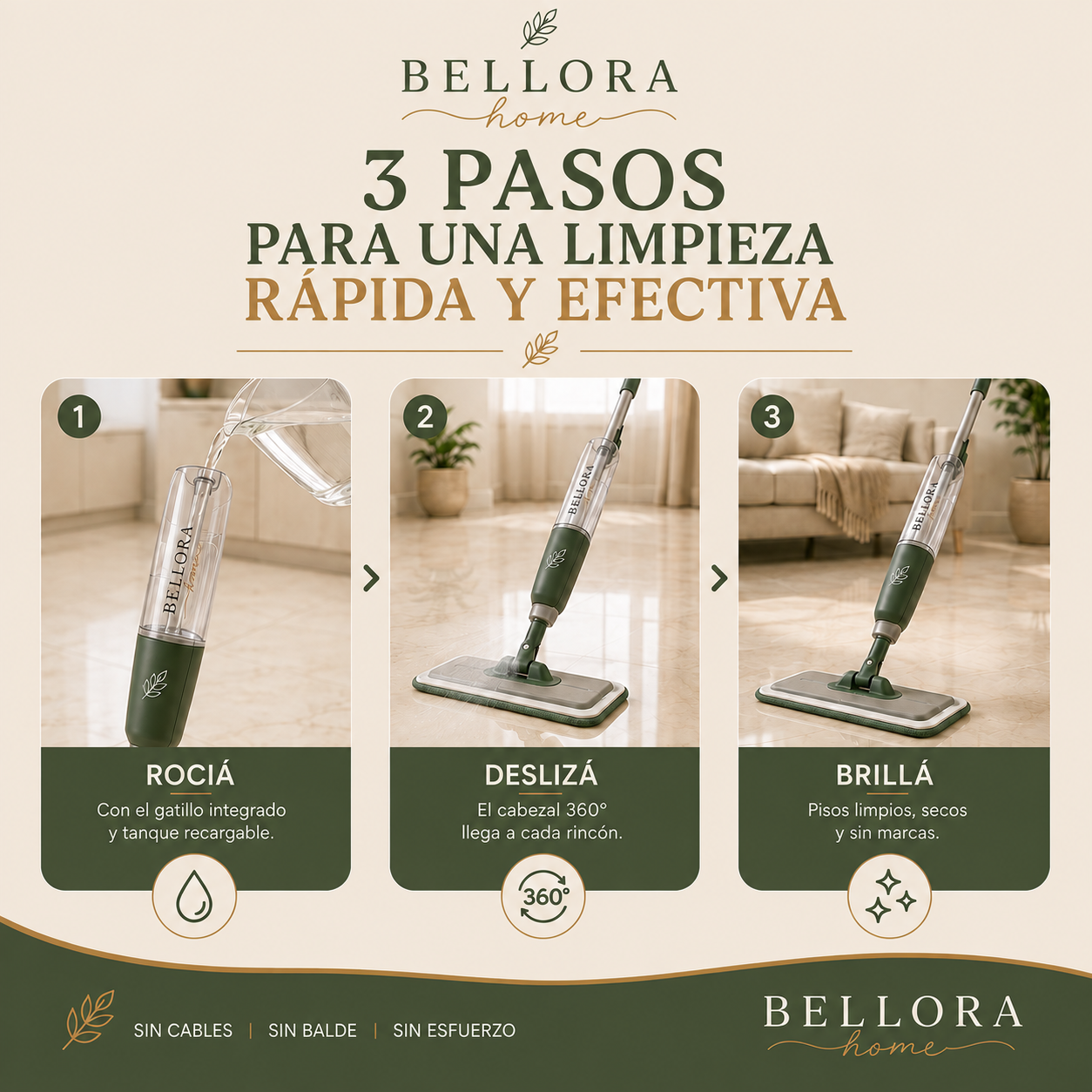 Bellora SprayMop™ - Olvidate del balde para siempre