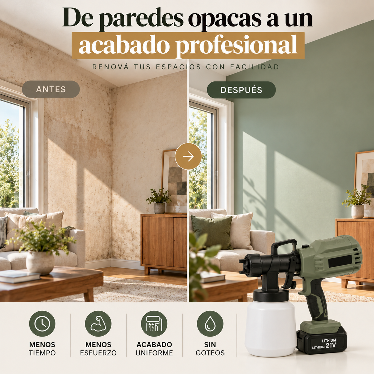 SprayPro™ |  Pistola Pulverizadora Inalámbrica
