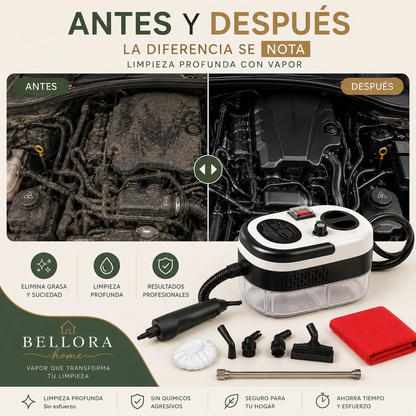 SteamClean Pro™ - Limpieza profunda con vapor