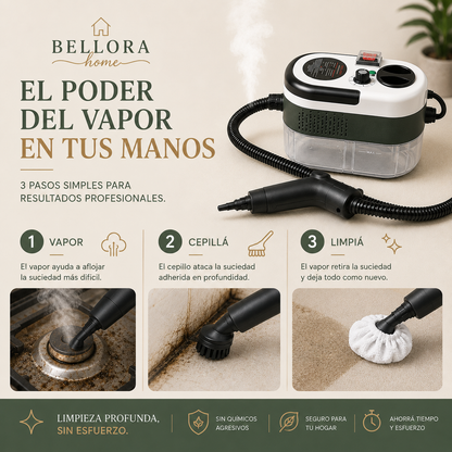 SteamClean Pro™ - Limpieza profunda con vapor