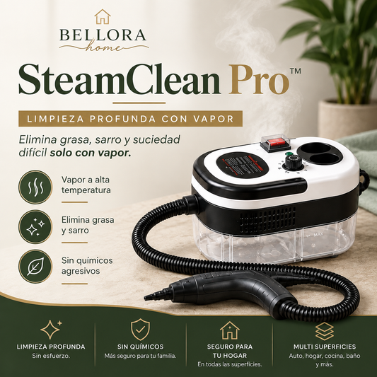 SteamClean Pro™ - Eliminá grasa y sarro sin químicos