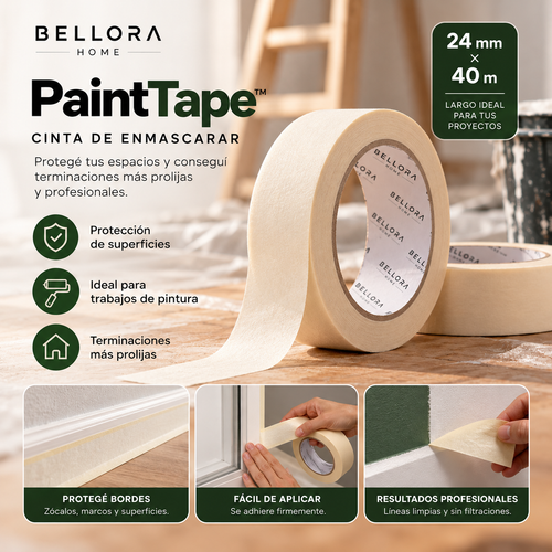 PaintTape™ | Cinta de Enmascarar 24 mm × 40 m