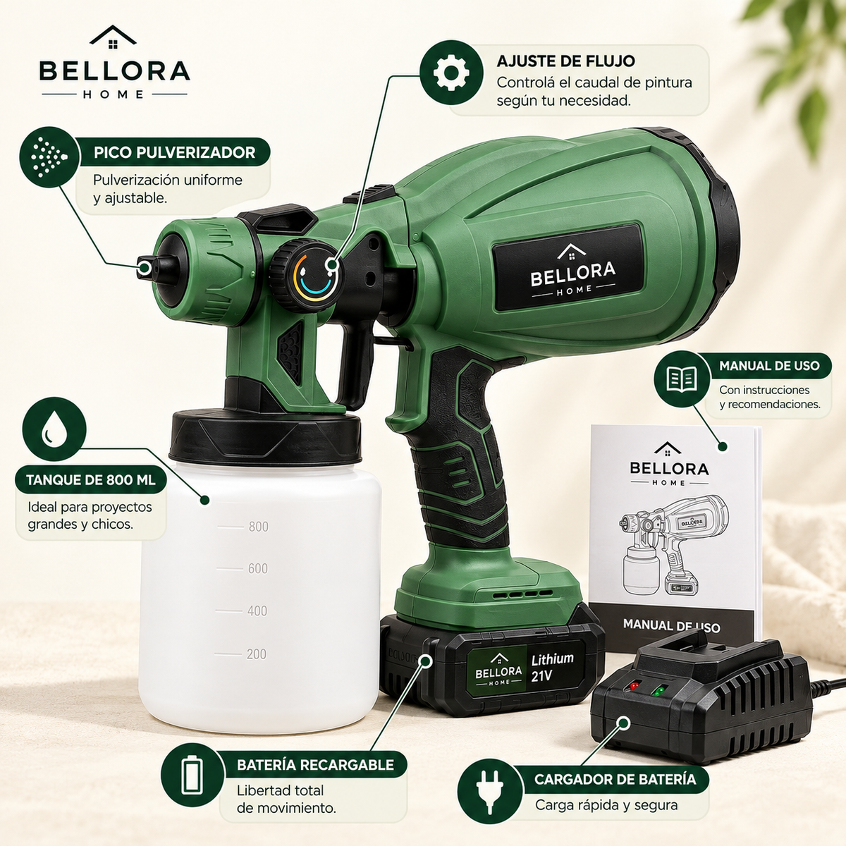 SprayPro™ |  Pistola Pulverizadora Inalámbrica